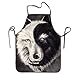 Produktbild Yin Yang Wolf Tattoo Art Schürzen Lätzchen Unisex Lace Adjustable Polyester Cleaning Serving Half Apron
