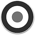 Vinyl Stickers (Set of 2) 7.5cm (bw) - RAF Roundel Symbol Mod Retro Laptop Tablet Luggage Scrapbook #35001