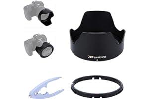 JJC Bajonett-Kamera-Gegenlichtblende für Canon RF 35mm F1.8 Macro is STM-Objektiv, Umkehrbare Gegenlichtblende Reduziert Blendenfleck - Reflexion verhindern - Objektiv schützen