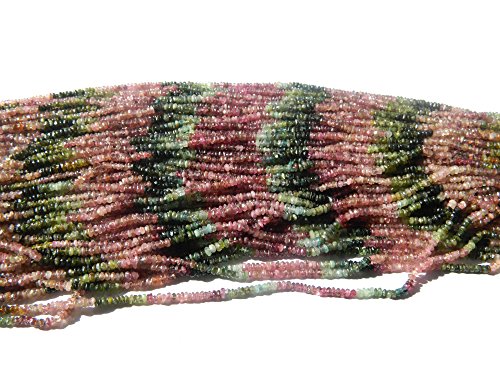 Be You 3-4mm rondelle con facetas múltiples perlas naturales de piedras preciosas de color turmalina capítulo 13 