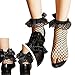 Produktbild FEITONG Frauen Fischnetz Knöchelsocken Mesh Lace Kurze Cool Socken (1 Paar, Schwarz-5)