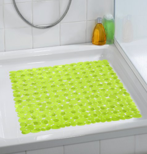 WENKO 20273100 Duscheinlage Paradise Green – Rutschstopp, Saugnäpfe, Kunststoff, Grün - 3