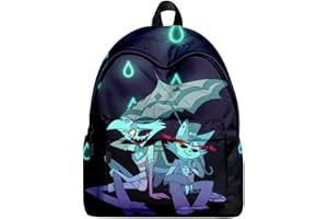 QKNTKF Hazbin Hotel - Mochila escolar con impresión 3D para adolescentes, mochila escolar para niños y niñas, mochila de dibujos animados, mochila de viaje al aire libre, bolsa impermeable