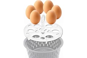 SKINGHONG Eierhalter Eier-Kochen Halter Zubehör für Thermomix - TM6 TM5 TM31 Garkorb, BPA-frei Eier halterung Ständer Schnell Rausnehmen für 6 Ei, Dämpfen eierkocher topfeinsatz