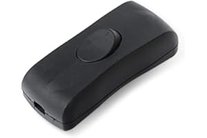 edi-tronic Włącznik sznurkowy czarny 2 A 250 V przełącznik sznurkowy przełącznik lampy