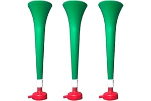 FUN FAN LINE - Pack x3 Trompettes Vuvuzela en Plastique. Accessoire pour Le Football et Les célébrations Sportives. Klaxon à air Fort pour l'animation.