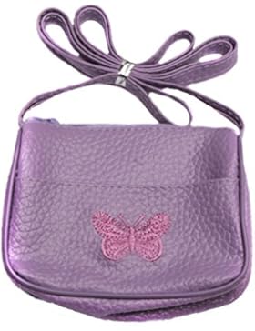 Kinder Handtasche mit eingestickten Butterfly - Lila