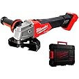 Milwaukee e x FSAG125X-0X M18 Fuel Angle Grinder 125 mm with Slide Switch, Red, 0