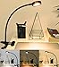 Produktbild PromotionLED Klemmleuchte, Florally tragbare Schreibtischlampe, 2 Helligkeitsstufen, dimmbar Tischlampe, Flexibel Leselampe mit Hals und Stahl Clip, 1,5m USB Kabel, Warmweiß / Kaltweiß Farbe verschiedene Desktop-Licht, 8W