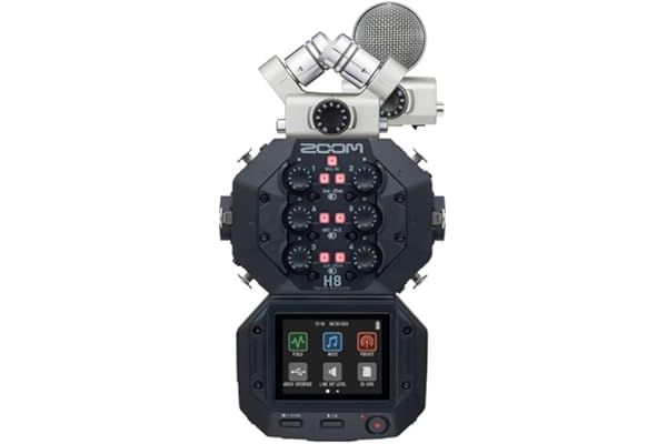 Zoom - H8+MS PACK enregistreur 8 entrées avec capsule XY et capsule Mid-side, enregistrement jusqu'à 12 pistes en 24/96, écran tactile et 3 modes d'enregistrement: MUSIQUE-TERRAIN-PODCAST