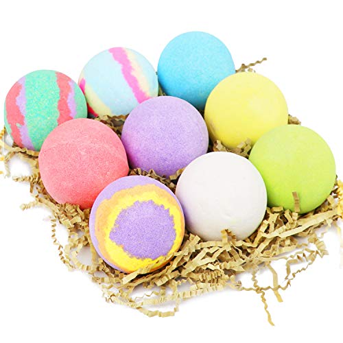 Wokaar Bath Bombs Handmade Thanksgiving Chrismas Gift Set For Family Mom Dad Sister, 6.0 x 4.0oz(116g) Large Natural Bath Supplies for Women Girl Kids with Organic Essential Oil