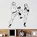 Produktbild alicefen Kunstwand Tapete Karate Kämpfer Wandtattoo Für Schlafzimmer Removable House Decor Vinyl Wandaufkleber Neue Ankunft Decals 56 * 67 cm