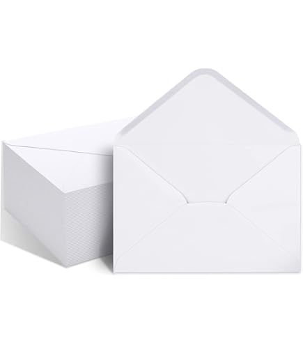100 Enveloppes Blanches DIN B6 - 180x125 Mm, 120 G/m², Rabat Pointu, Collage Humide