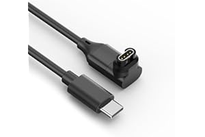 MohLythrix Charger Cable for Garmin vivoactive 5 4 3, Forerunner 55/255/265/945/965, Fenix 8 E 7 6 5, Venu 3 3s, epix Gen 2, Instinct 2, Data Sync USB C Charging Cord for Garmin Watch, Black