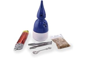 FMAS AUTOMATIZACIÓN Incensario de carbón Nazareno Azul y Blanco con Accesorios