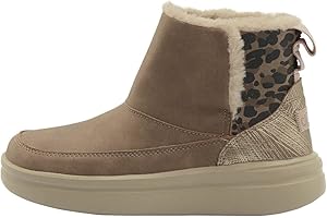 Hey Dude Mel - Stivaletti da Ragazza, in Pelle Riciclata, con Soletta in Memory Foam