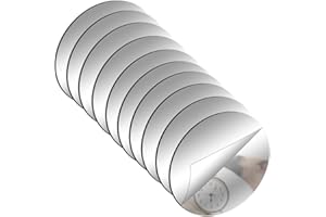 DARENYI 10Pcs Round Mirror 10cm Acrylic Small Self Adhesive Stick on Mirror for Home Living Room Bedroom Decor