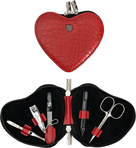 Drei Schwerter | Exklusives 5-teiliges Maniküre - Pediküre - Nagelpflege-Set / Etui | Qualität - Made in Solingen (777102)