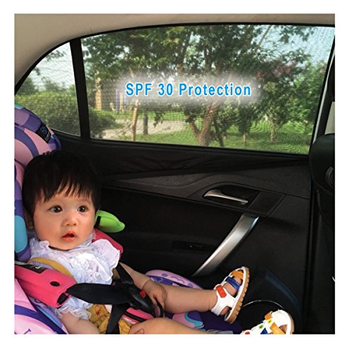 Sonnenschutz Auto Baby (2 Stück) | Sonnenblende für Kinder | Antirutschmatte für Auto Armaturenbrett kostenlos | Netz bietet maximalen Schutz gegen UVA für Baby, Kinder und Haustiere – Einfache Installation - 6