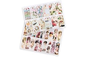 ‎IDEEN MIT HERZ Ideen mit Herz 2 Bogen Reispapier | Edel-Decoupage-Papier | DIN A4 | 2 Verschiedene Designs | Vintage, Weihnachten und andere (Vintage 04)