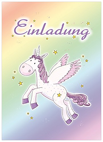10 Einladungen zum Kindergeburtstag „EINHORN“ / Einhorn-Karten für Mädchen - 2