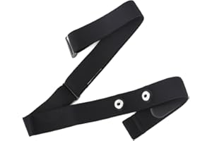 Fadbudss Heart Rate Monitor Chest Replacement Strap, HR Sensor Belt Compatible with Equipment Wahoo Garmin Polar, Elastic Sport Adjustable Soft Chest Mount Straps Bands for Run Cycling 1.77" (Black)