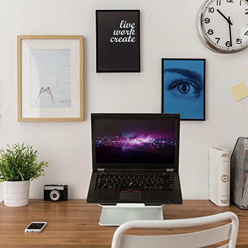 auna A-ST-2 Lapständer Notebook Halter (ergonomischer Blickwinkel von 18°, Silikon-Pads, wärmeabführendes Aluminium) silber - 2