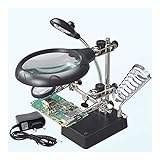 Es gibt 1 große 90mm 2,5 Fach, 1 klein 34mm 7,5 Fach und 1 klein 34mm 10 Fach Linse. Große und kleine zusammen verwenden zum Größer Fach.