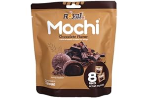 Candy Lane Royal Family Chocolate Mochi, Sweet Rice Dough with Creme Filling, Gluten Free, 8 Pieces, 120g