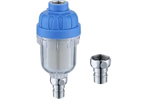KUEZCVYA Vorfilter Sedimentfilter - Wasserfilter Für Wasserhahn, Sediment Im Wasser Reduzieren Wasser-Vorfilter-Sedimentfilter, Edelstahl Leitungswasser Filter Für Waschmaschinen - Wasserreiniger (1/2")
