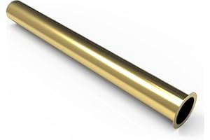 ATCO Tubo di scarico dritto placcato oro 300 mm, colore: ottone lucido