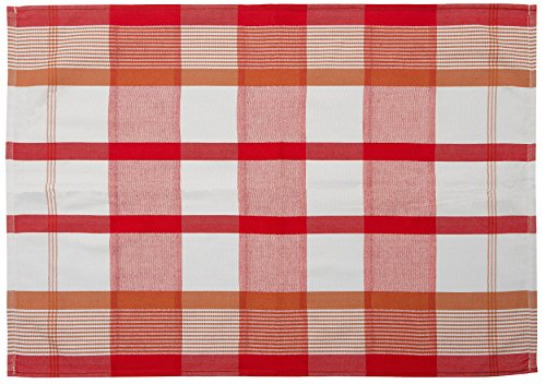 ZOLLNER® 4er-Set Geschirrtücher / Trockentuch / Küchentücher rot-kariert 50×70 cm aus 100% Baumwolle, in weiteren Farben erhältlich, vom Hotelwäschespezialisten, Serie „Karoline“ - 4