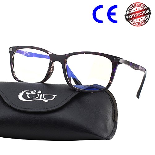 CGID CT46 Gafas Premium con Armazón TR90 para Protección contra Luz Azul, Anti Fatiga por Deslumbramiento