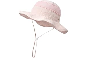 YAMEE Niños Sombrero de Sol para bebé,Sombreros de Playa Ajustable,Gorra de Visera niño para 6 Meses-8 años,Gorro Verano de Pescador para Exteriores/natación/Playa/Piscina