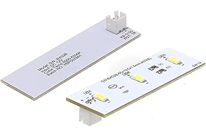 Besttoolifes SW-BX02B Frigorífico LED Tira de luz, Congelador Led Light Assembly 49031078 Iluminación de refrigerador, para Hoover, Candy, 1/2 piezas (2 piezas)