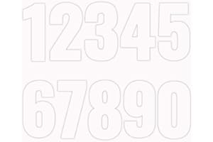 Pack of 4/40 PCS Plain White Wheelie Bin Stickers Ranging from 0-9 Numbers for Wheelie Bins - Ideal for Garbage Bins, Recycling bin V1170 Packwith®