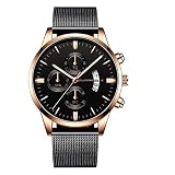 letter54 Outdoor Uhr Swatch Uhren Damen Herren Uhren Angebote Automatik Fitness Watch Fashion Armband Fitness Uhr Rund Herrenmode Sport Edelstahl Gehäuse Lederband, Quarz Analog Armbanduhr