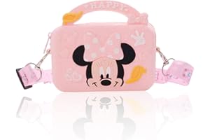 SYKEROUT Bolso de Mickey Mouse, Bolso de Hombro para niñas, Bolso de Hombro para niños de Minnie Mouse, Bolso de Mano para niños de niñas, Bolso de Hombro para niños de Minnie, niñas Que salen o viajan
