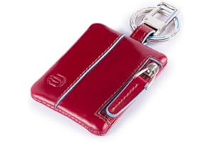 PIQUADRO Porta Chiavi Zippato Con Connequ In Pelle Portachiavi Unisex Adulto, Mogano, Taglia unica, Casual