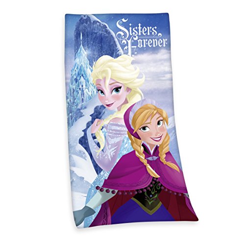 Herding 617979516 Velourshandtuch Disney's Eiskönigin, 75 x 150 cm, 100% Baumwolle, bedruckt