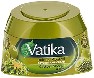 Dabur Vatika Naturals Hair Fall Control Styling Hair Cream Olive Cactus Heena 140ML