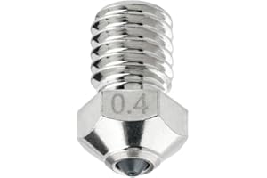 DUROZZLE Wolframkarbid-Düse 0,4 mm für E3D V6 Hotend, Prusa i3 MK3S / MINI, Anycubic i3 Mega/Kobra/Kobra Neo, hohe Wärmeleitfähigkeit und Verschleißfestigkeit, vernickeltes Kupfer
