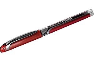 Pilot - Hi-Tecpoint V5 Grip - Bolígrafo Roller Tinta Liquida - Rojo - Punto Fino - (Caja 12 unidades)