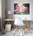Produktbild FORWALL Leinwandbild Kunstdruck Wandbild Fee und Einhorn O7 (50cm. x 70cm.) AMFPP11707O7 Gratis Wandaufkleber Canvas Picture Print Einhorn Kinder Pferd Tier Regenbogen Fee Wald