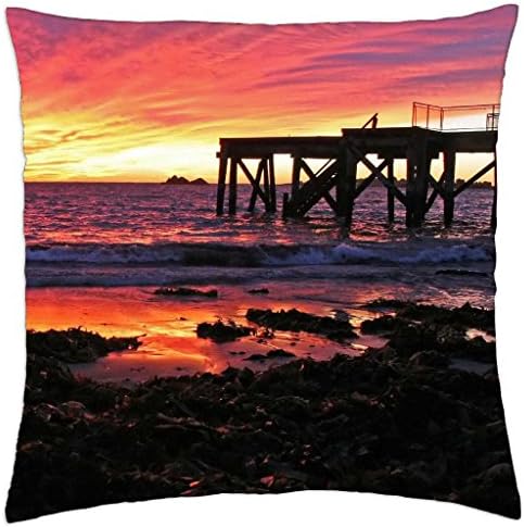 iRocket - sunrise at horseshoe bay - Throw Pillow Cover (16" x 16", 40cm x 40cm)