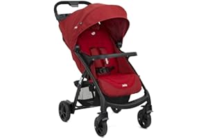 Joie Muze LX Fully Featured Lie-Flat Stroller with footmuff (Birth to Approx. 3 Years, 0-15kg) - Cranberry