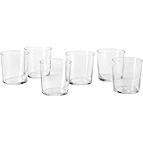 MILANO di Q.b. by MOPITA, Set 6 Bicchieri Vetro Trasparente, Capacità 345 ml, 6 Pezzi, Design Minimale, Lavabile in Lavastovi