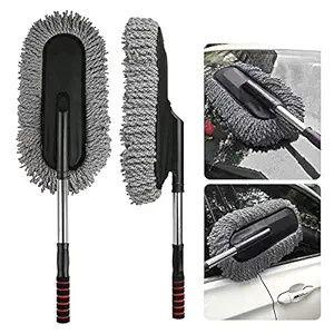TOUARETAILS Microfiber Flexible Car Cleaning Duster Car Wash Dust Wax Mop Car Washing Brush