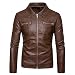 Produktbild Herren Pullover,TWBB PU Warme Cardigan Coat Radfahrer Motorrad Mit Reißverschluss Dekoration Outwear Mantel Pullover Persönlichkeit Lange Ärmel Hemd