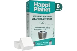 Happi Planet | Washing Machine Cleaner & Descaler Tablets | 8 Tablets | Removes Tough Grime, Limescale & Soap ...